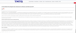 特朗普媒体集团计划推出第二只加密ETF 同时投资比特币与以太币
